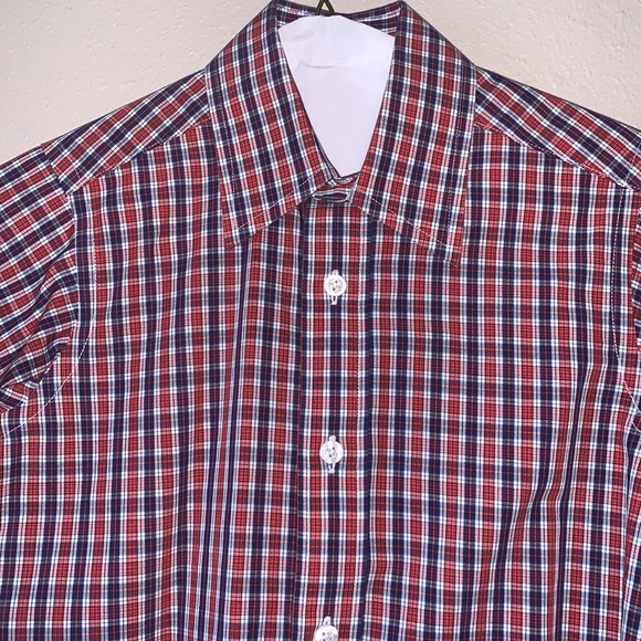 Youth Boys Brooks Brothers Long Sleeve Dress Shirt, XS x-small Plaid - Picture 4 of 8